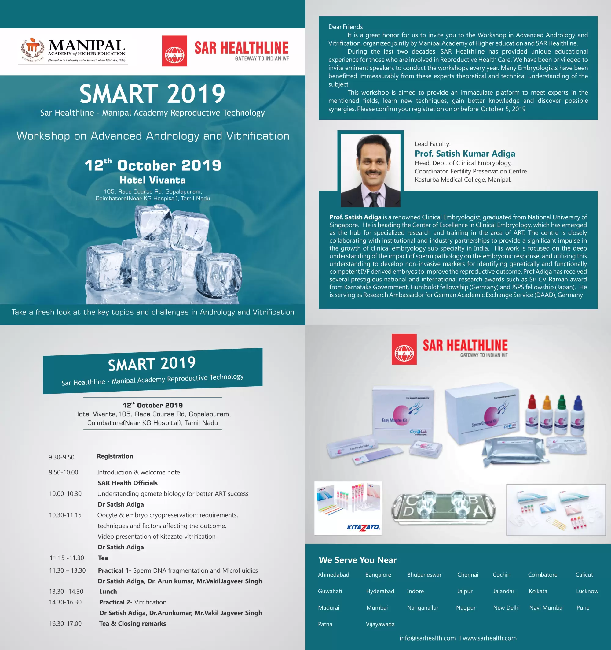 Workshop on Advanced Andrology and Vitrification @COIMBATORE on 12th October 2019