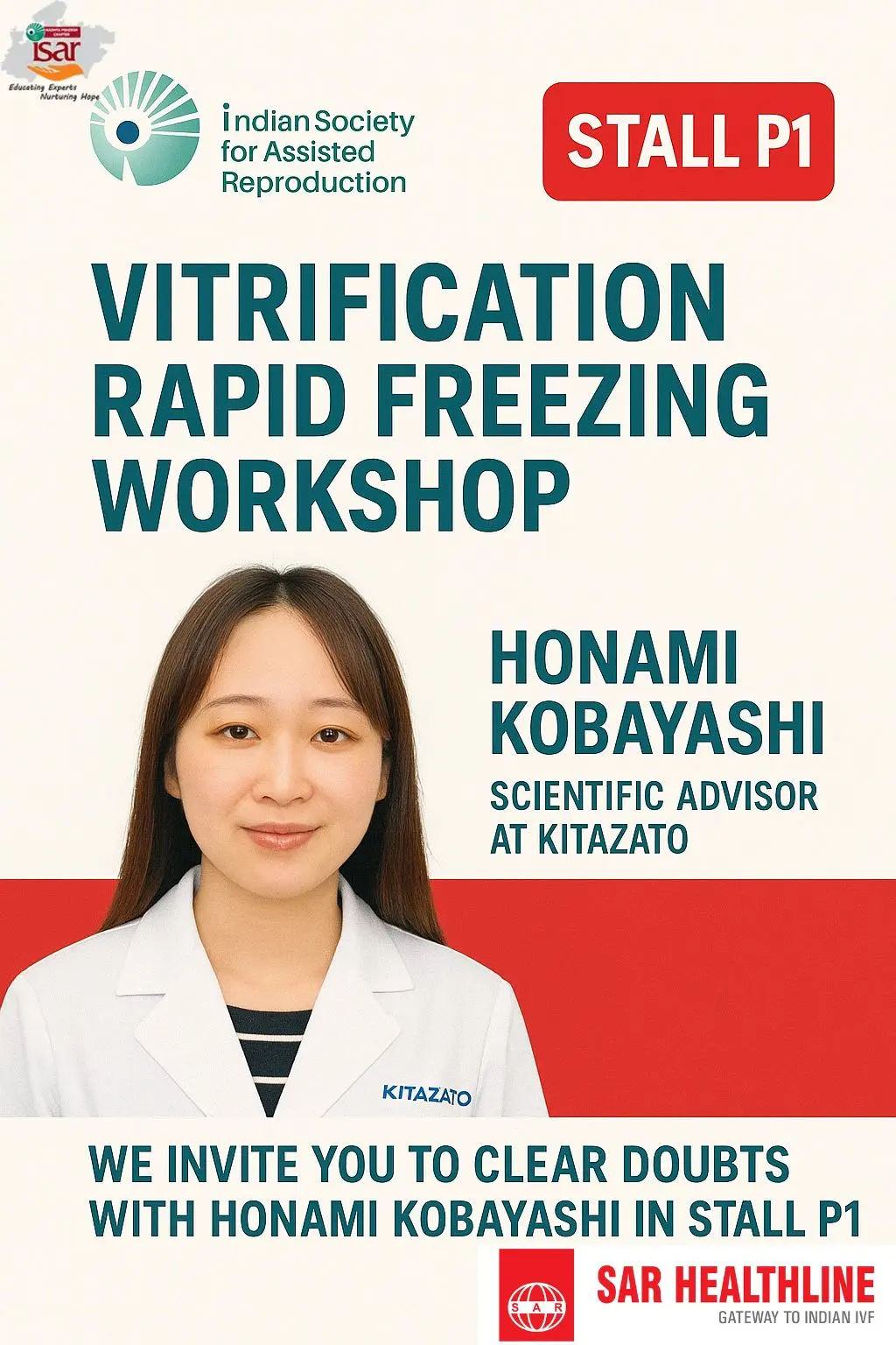 Workshop: Vitrification Rapid Freezing By: Honami Kobayashi, Scientific Advisor – Kitazato